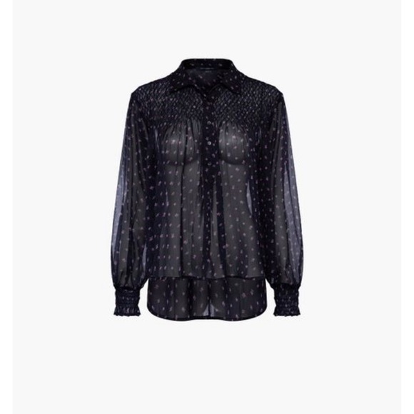 French Connection Augustine Recycled Crinkle Smock Top - Picture 4 of 5